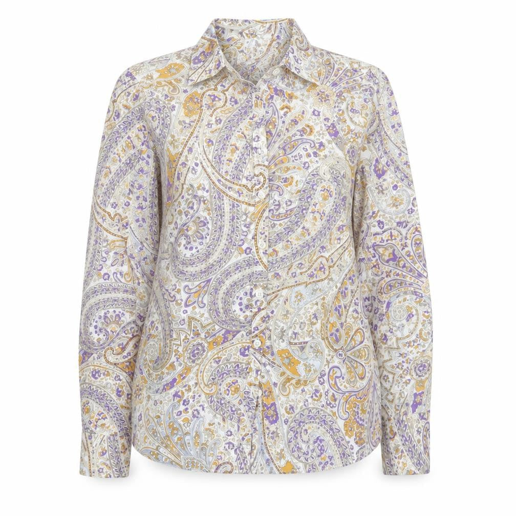 Womens UK Size 8 Lands' End Multicoloured Cotton Button-Up