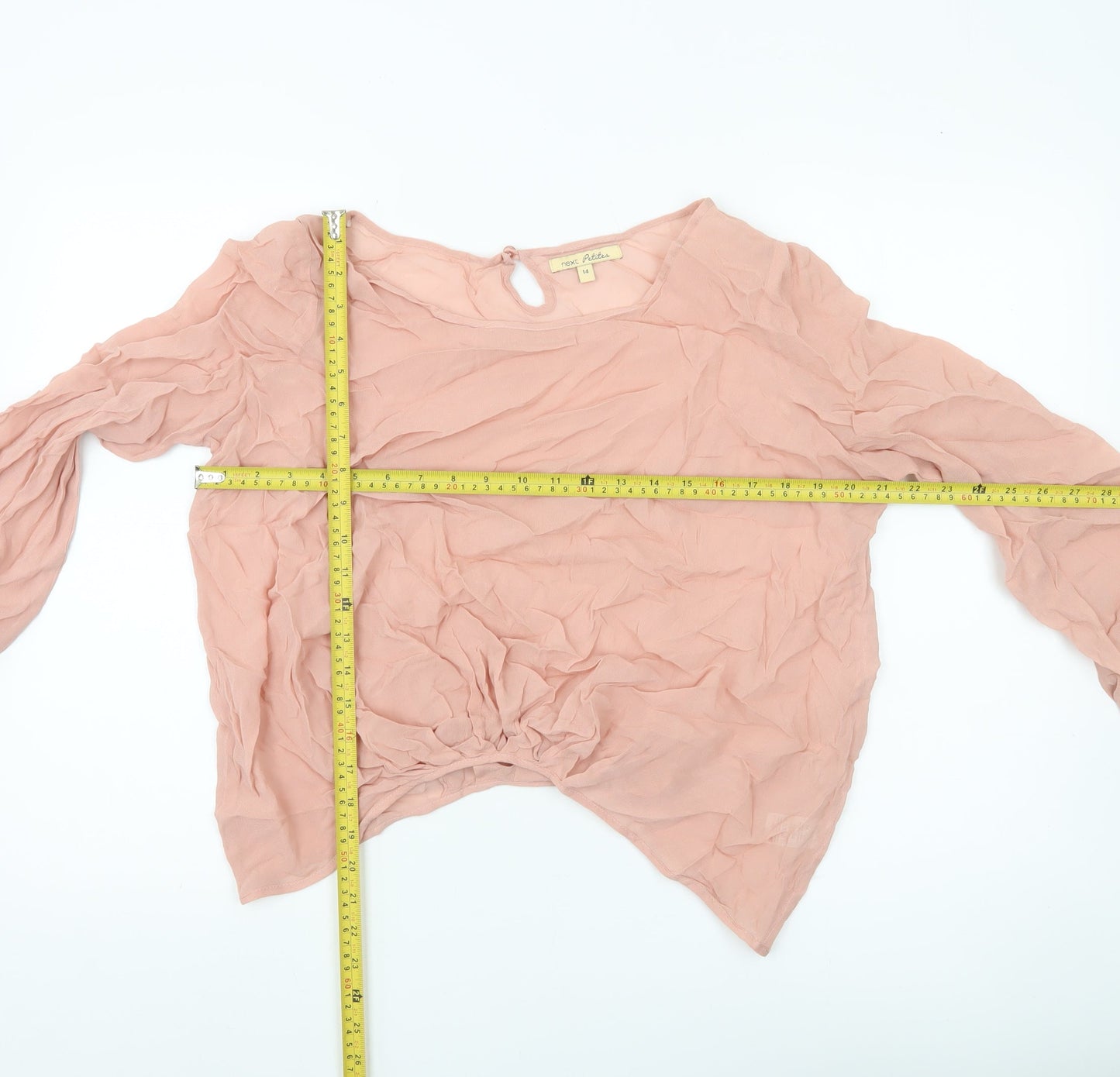 Next Women’s Pink Viscose Blouse Size 14 Long Sleeve Tunic