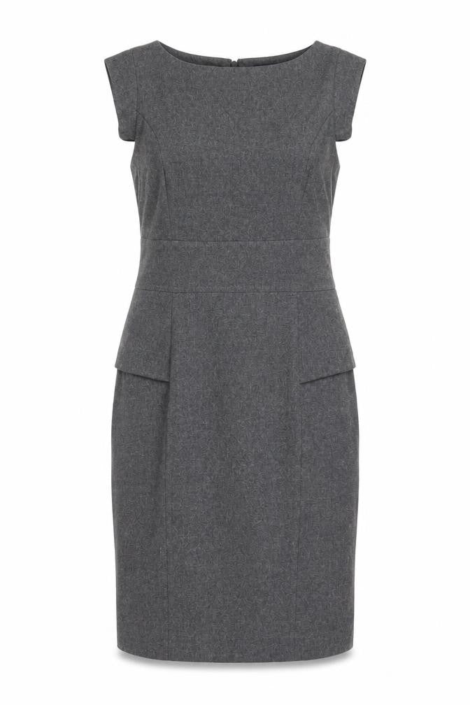 French Connection Women’s Grey Wool Blend Sheath Dress Size 12