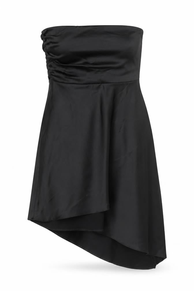 Zara Women Black Size 12 Strapless Asymmetric Hi-Low Party Dress