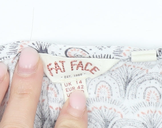 Fat Face Women’s Multicoloured Viscose Sleeveless Tank Top UK14