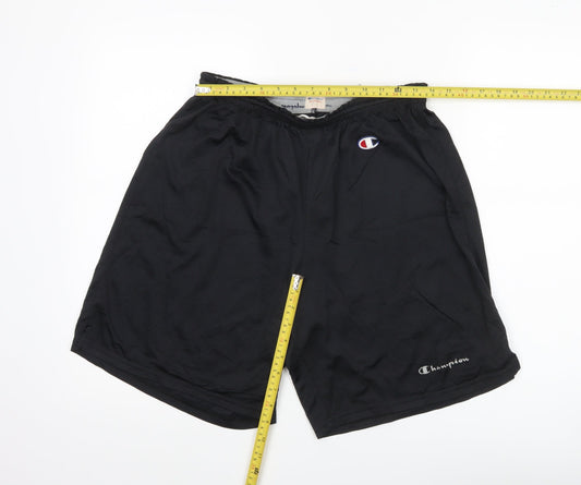 Champion Men’s Black XL Athletic Mesh Shorts Elastic Waist