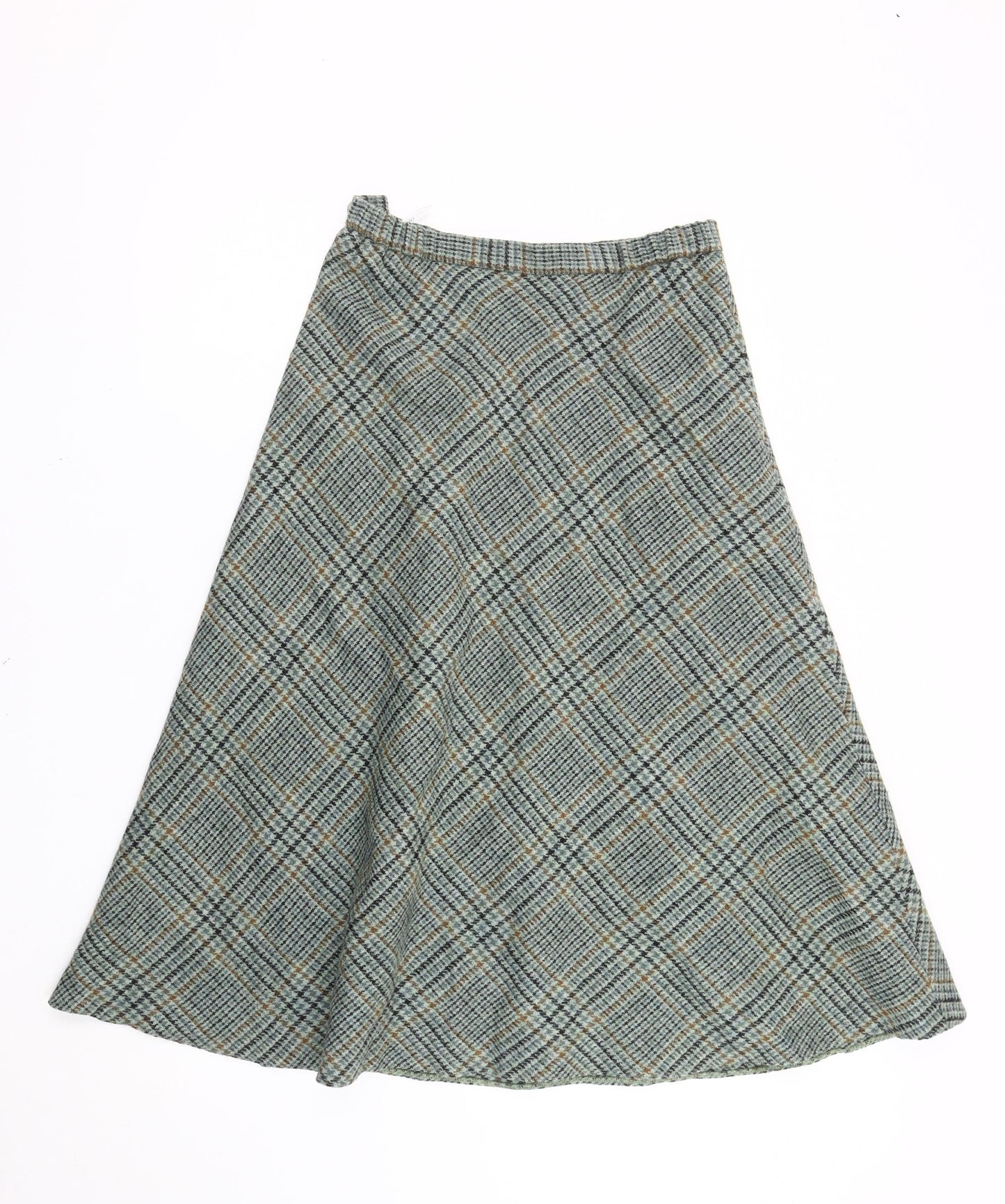 Cotswold Collections Women’s Multicoloured Wool A-Line Midi Skirt Size 12