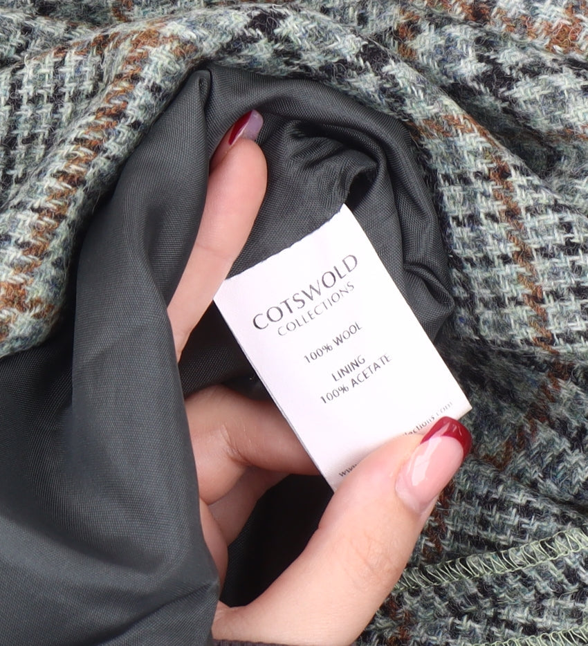 Cotswold Collections Women’s Multicoloured Wool A-Line Midi Skirt Size 12