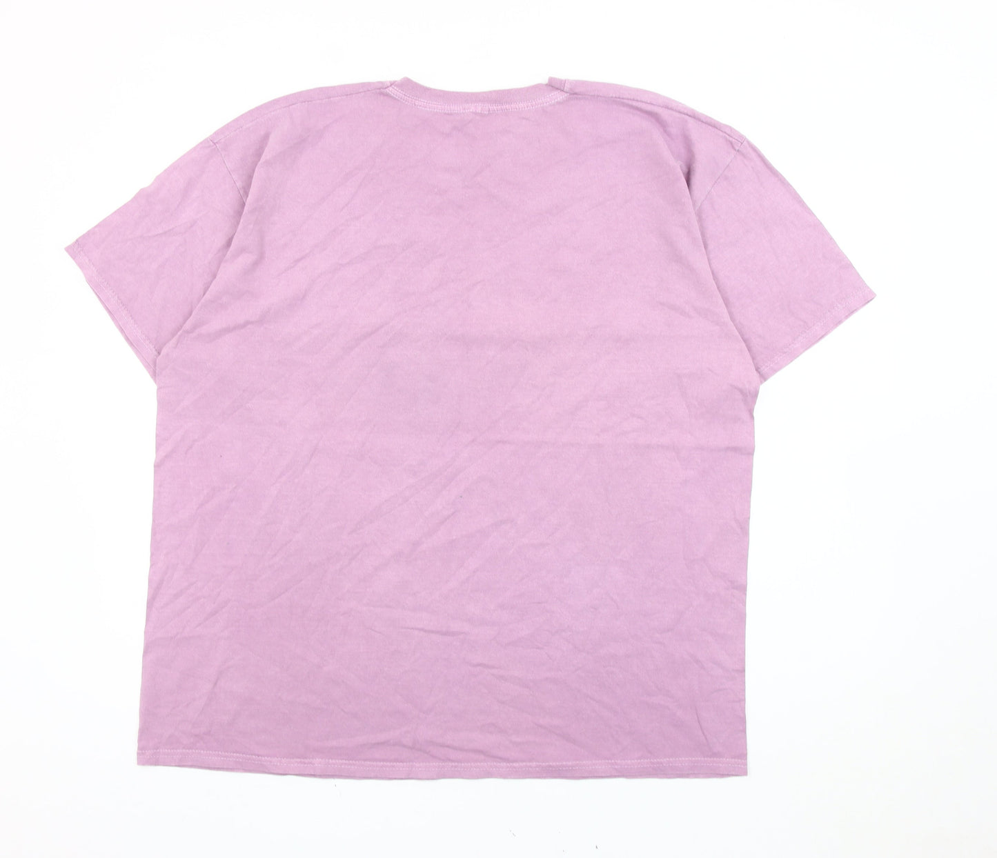 Disney Women’s Purple Minnie Mouse T-Shirt Size L Cotton Short Sleeve
