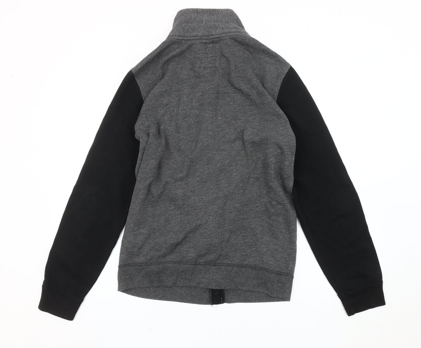 Hollister Men’s Grey Black Full Zip Jacket Size S Regular Fit