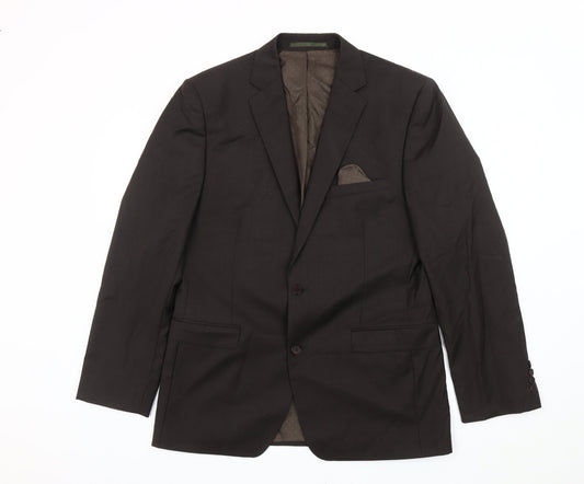 French Connection Men's Brown Wool Blend Regular Blazer Jacket 40R