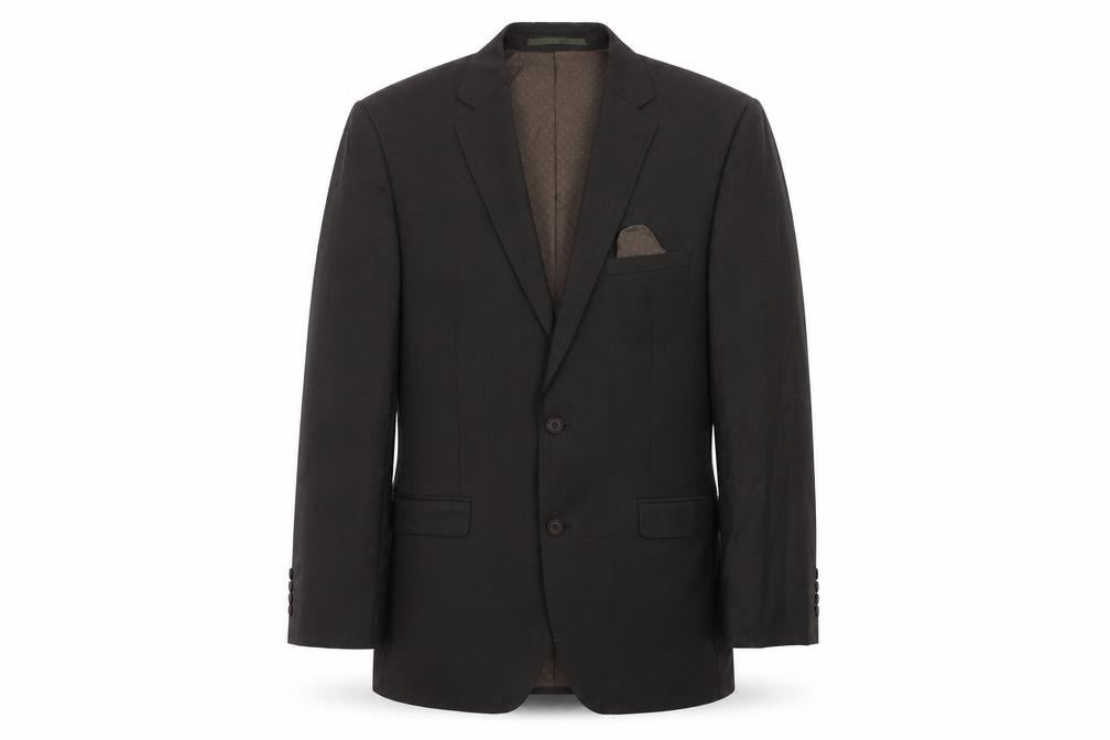 Front view of French Connection Men's Brown Wool Blend Regular Blazer Jacket 40R