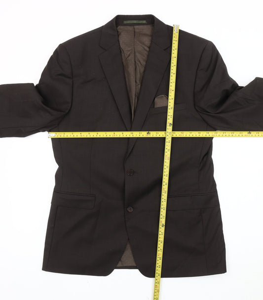 French Connection Men's Brown Wool Blend Regular Blazer Jacket 40R