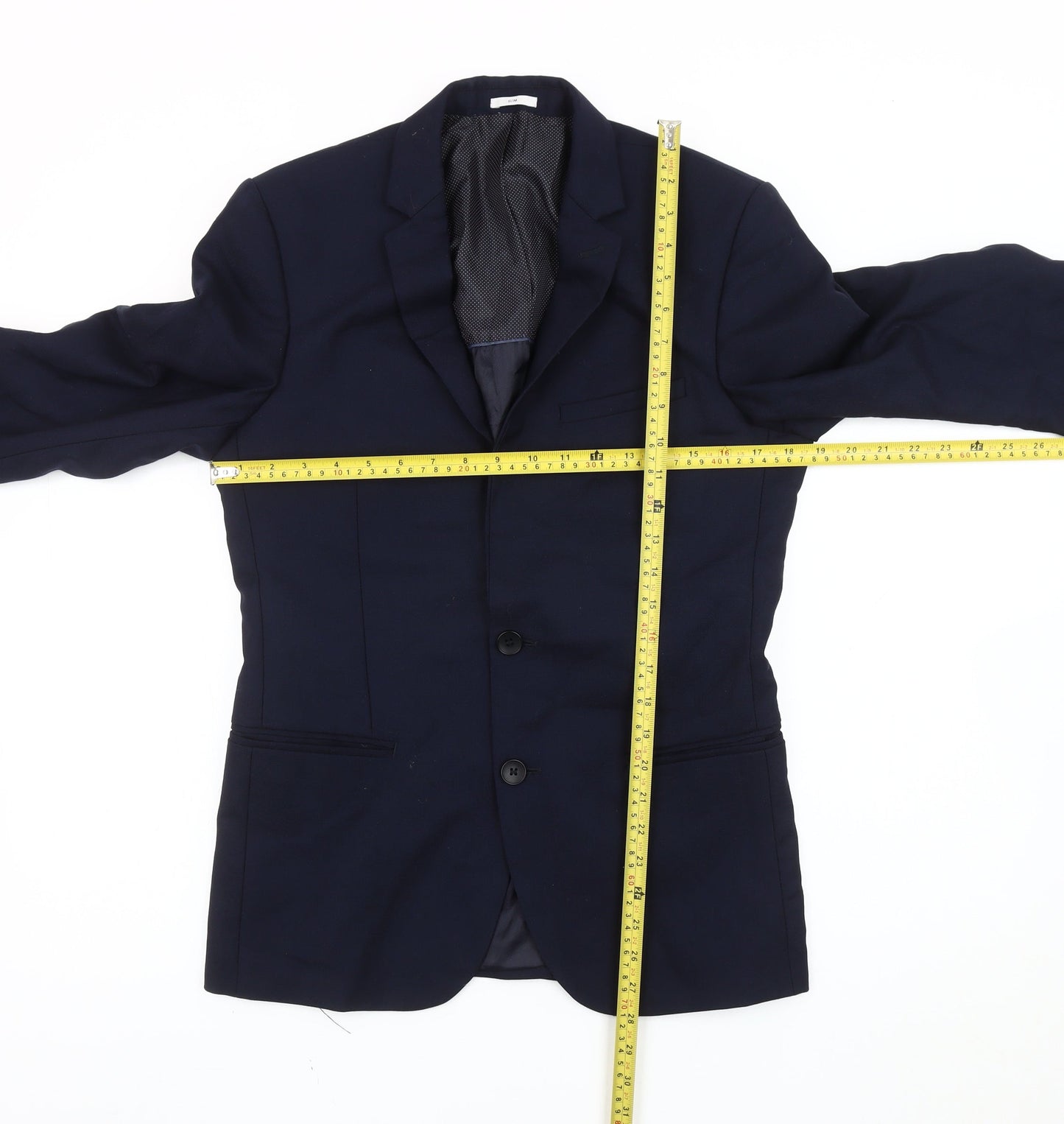 Jules Men’s Blue Blazer Jacket Size 36 Single Breasted Notch Lapel