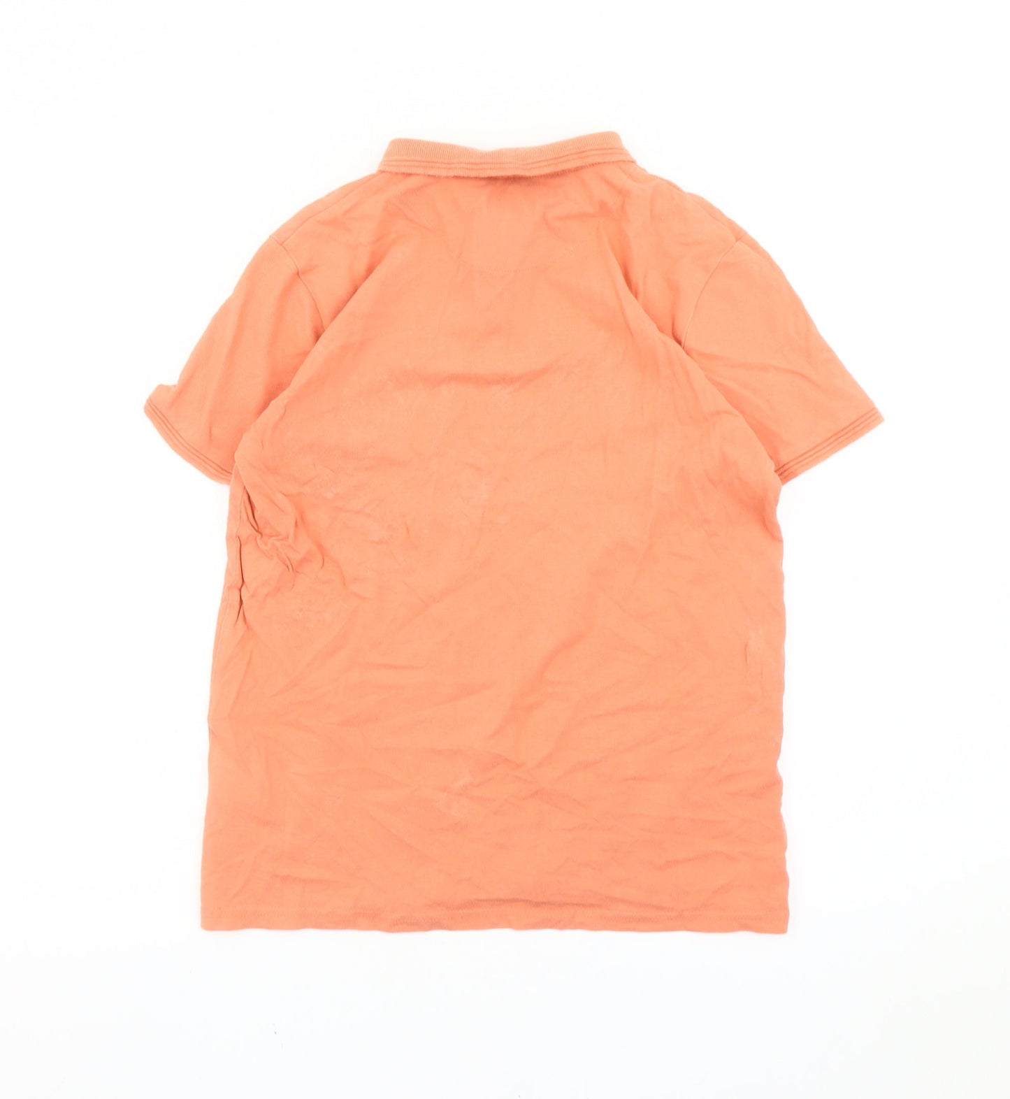 Penguin Boys Orange Cotton Polo Shirt 12-13Y Short Sleeve Casual Logo