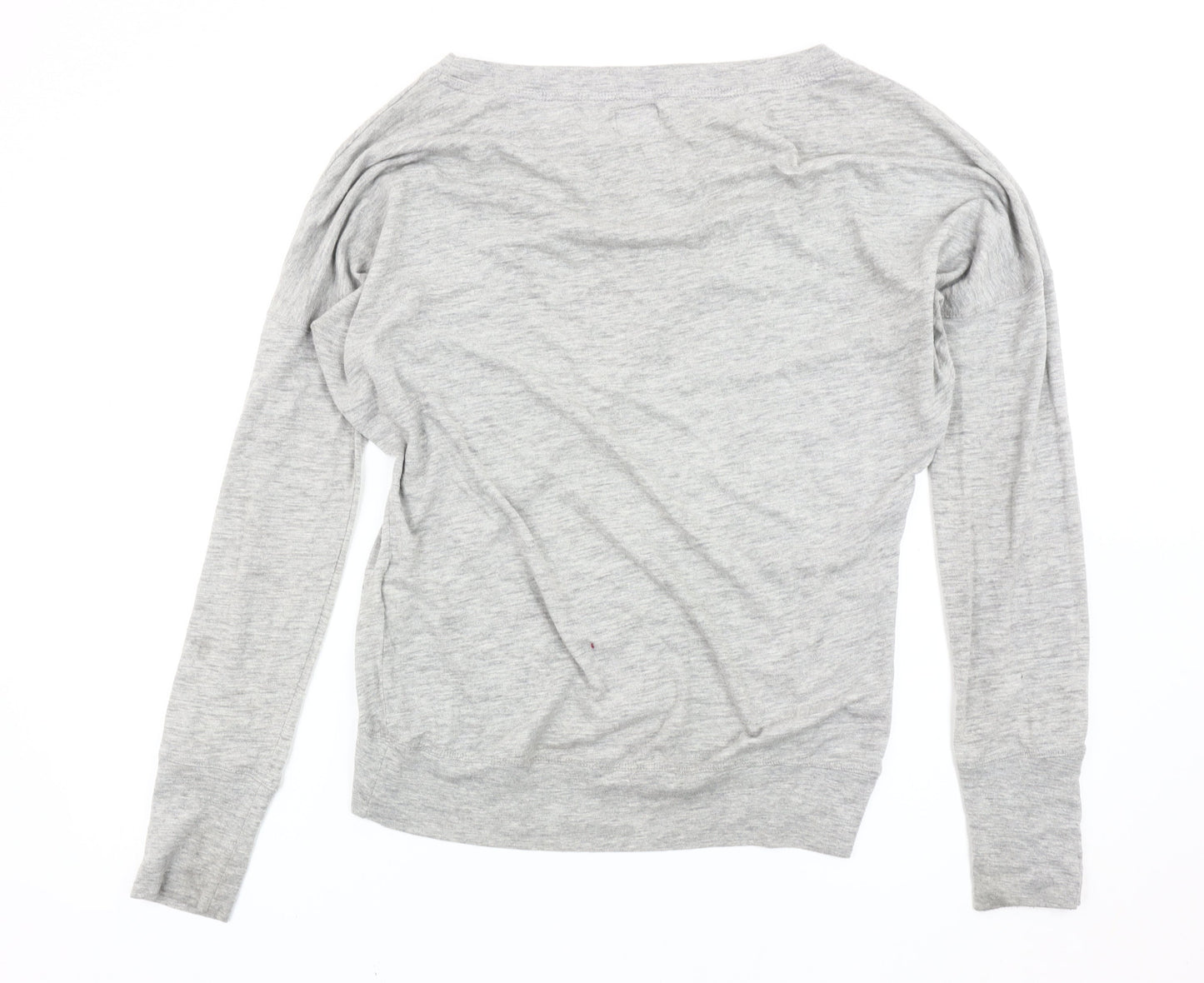 Superdry Womens Grey Boat Neck Long Sleeve Casual T-Shirt M