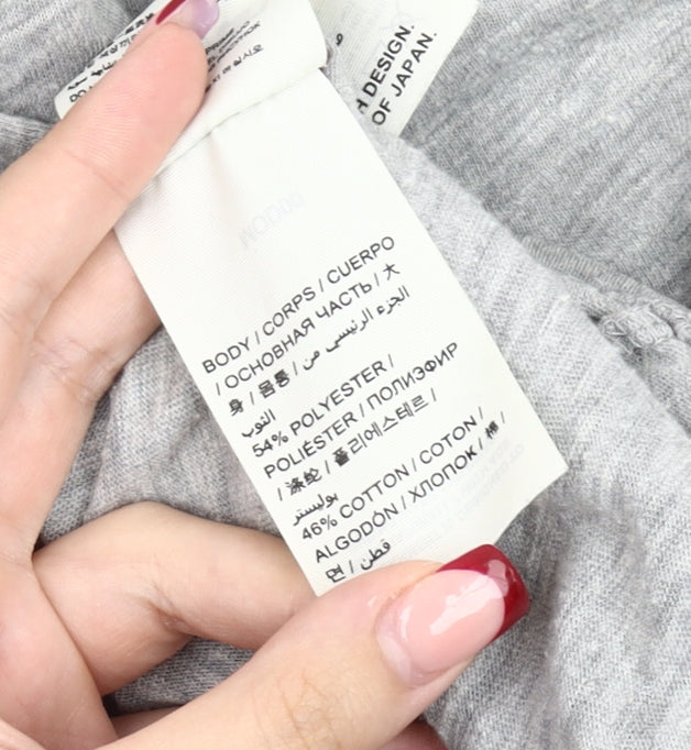 Superdry Womens Grey Boat Neck Long Sleeve Casual T-Shirt M
