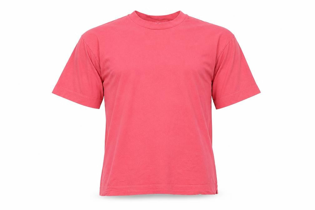 Collusion Men’s Pink Cotton Crew Neck Short Sleeve T-Shirt L