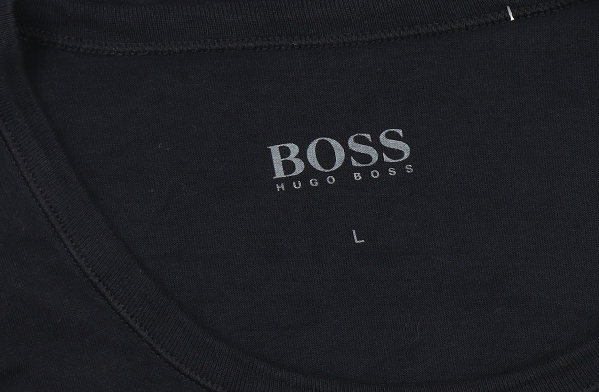 Hugo Boss Men’s Blue Cotton Crew Neck Logo T-Shirt Size L