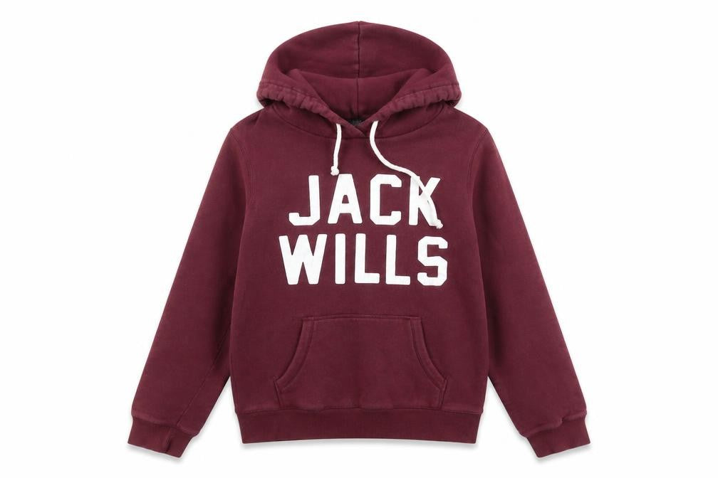 Womens UK 8 Regular Jack Wills Red Pullover Hoodie