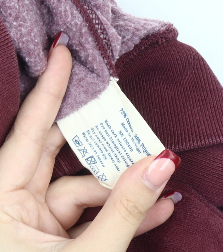 Jack Wills Womens Red Hoodie Size 8 Pullover Logo Casual
