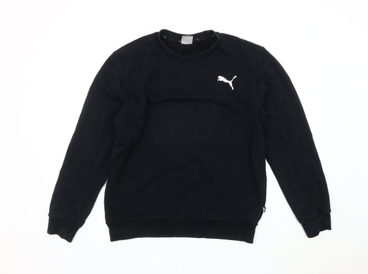 Puma Men’s Black Crew Neck Sweatshirt M Regular Fit Sportswear