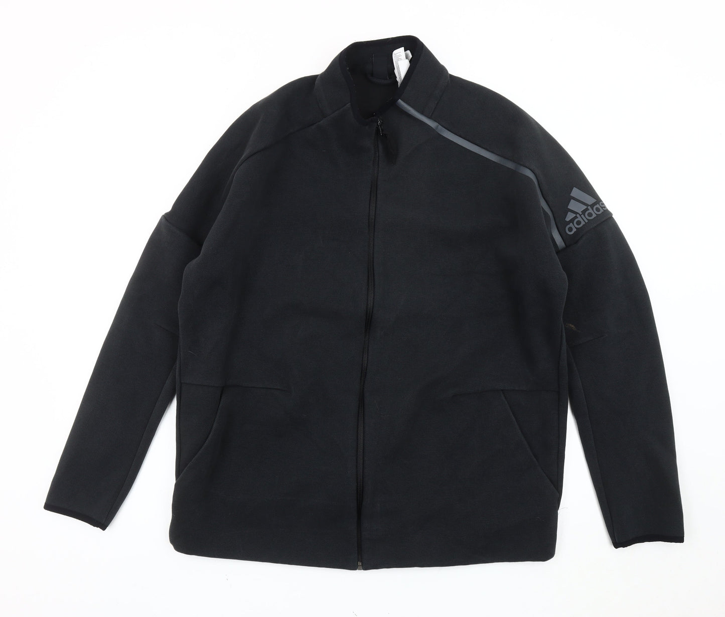 Adidas Men’s Black XL Basic Jacket Full Zip Sports Training