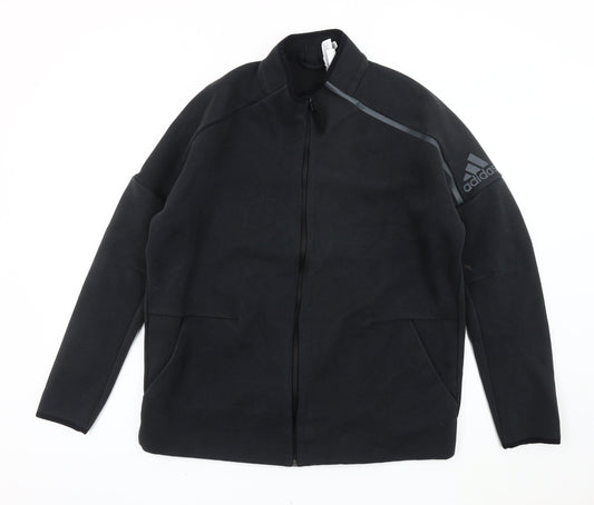 Adidas Men’s Black XL Basic Jacket Full Zip Sports Training