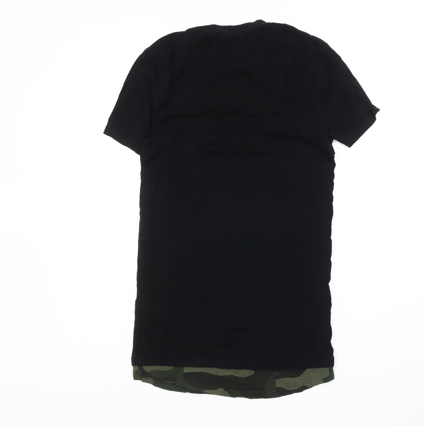ASOS Men’s Black Camouflage Pocket T-Shirt Size M Crew Neck