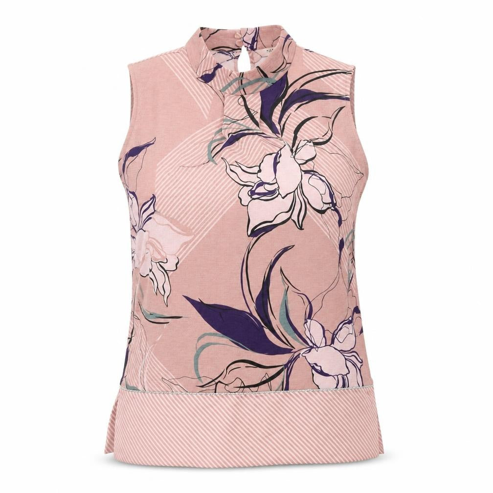 Next Women’s Pink Floral Sleeveless High Neck Blouse UK 12