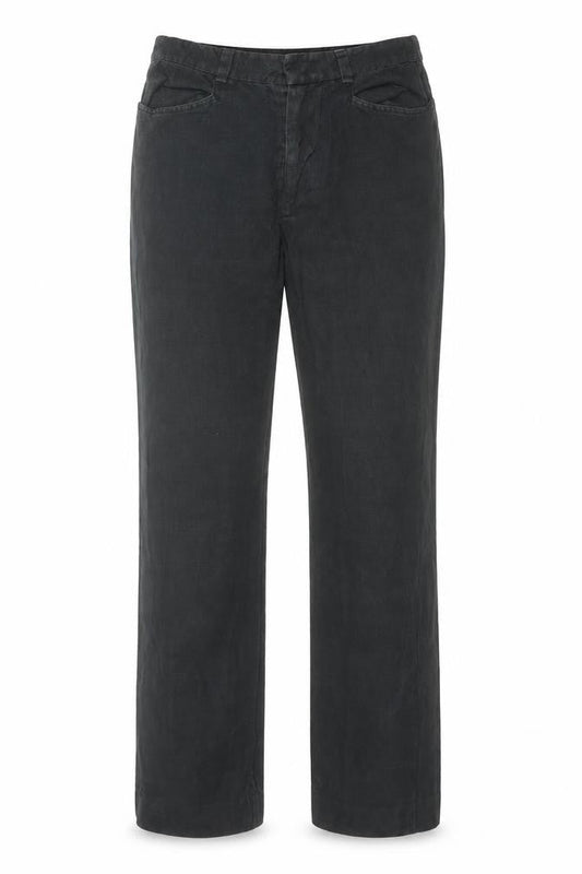 Ralph Lauren Women’s Black Linen Straight Leg Trousers Size 4