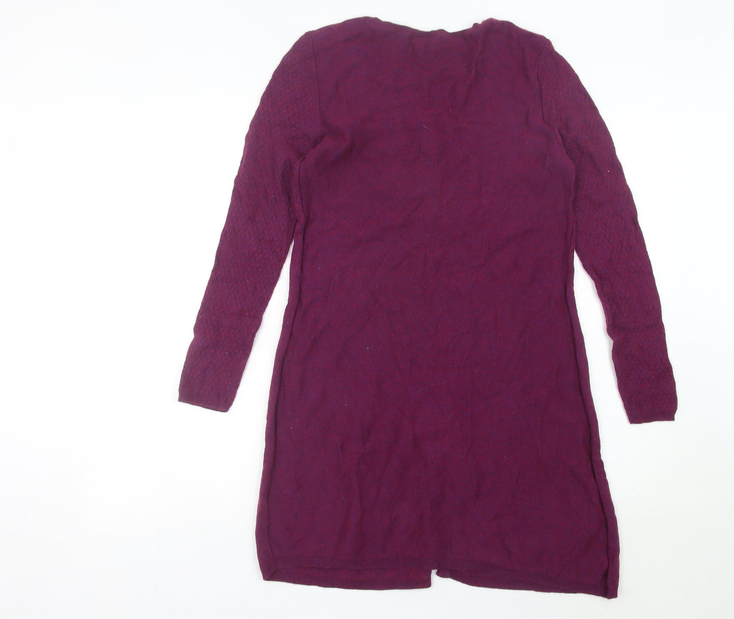 White Stuff Women's Purple Long Sleeve Cardigan Size 14 Wool Blend
