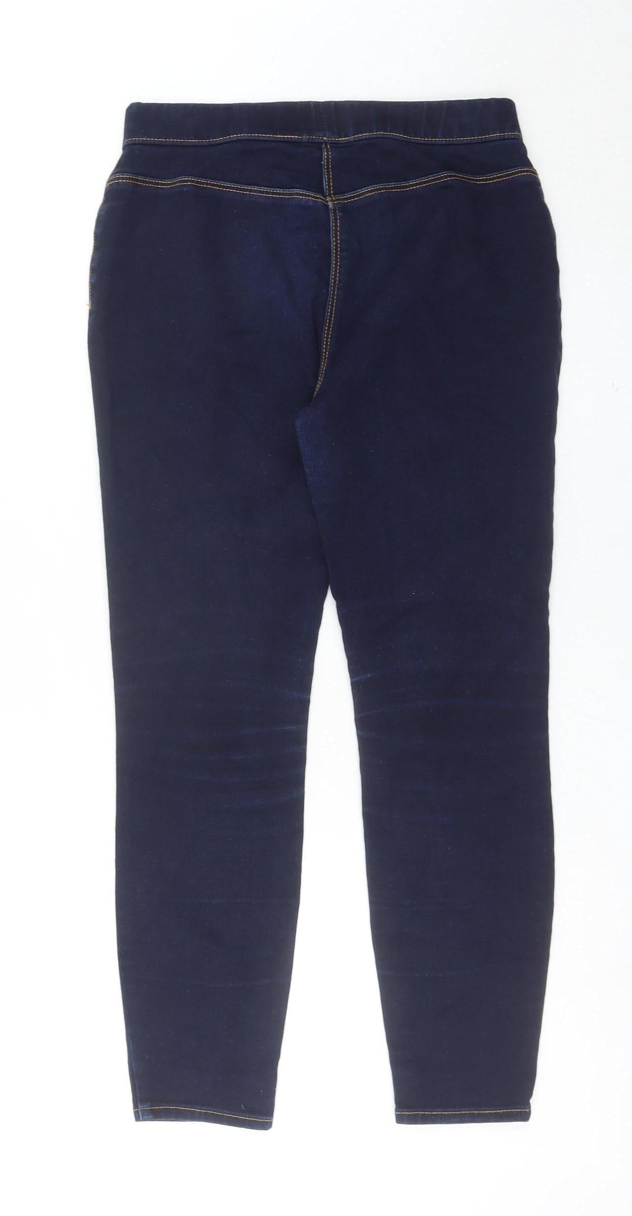 George Girls Blue Jegging Jeans 11-12 Years Slim Fit Elastic Waist