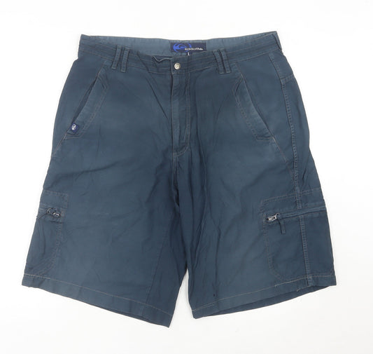 Quiksilver Mens Blue Cargo Shorts Size L Regular Fit Summer
