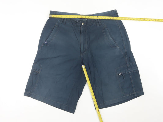 Quiksilver Mens Blue Cargo Shorts Size L Regular Fit Summer