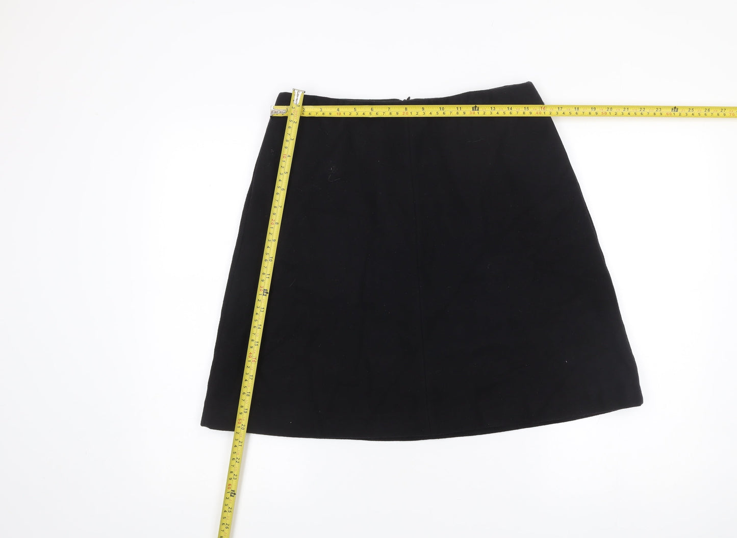 Boden Women’s Black Wool A-Line Skirt Size 12 Knee Length Workwear