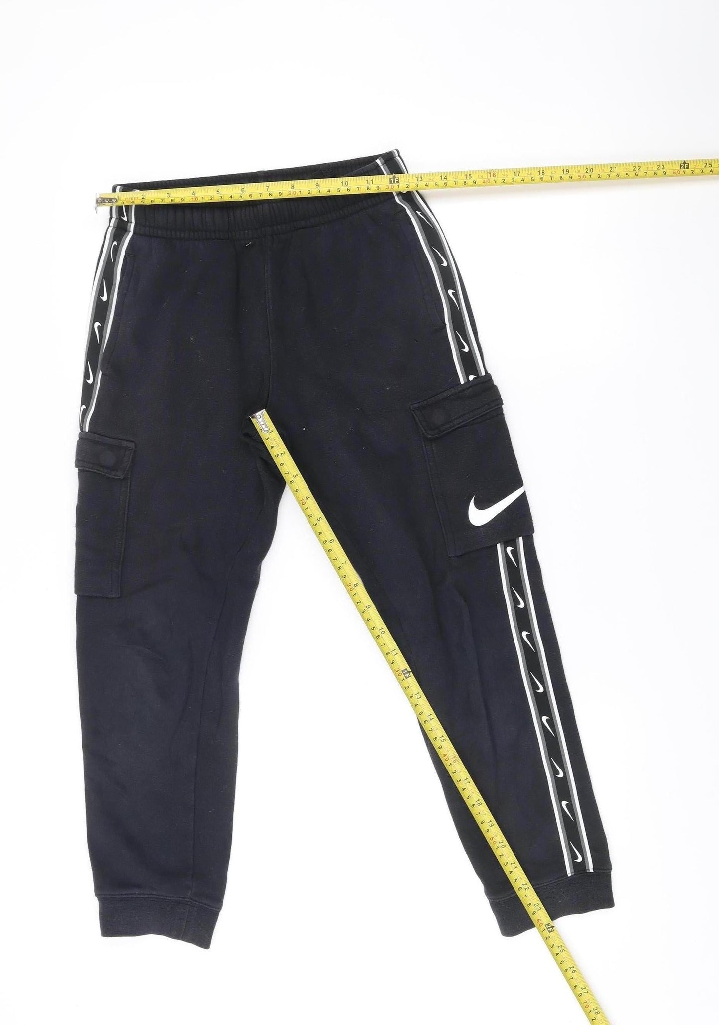 Nike Boys Black Jogger Activewear Trousers Age 11 Years Cotton Blend