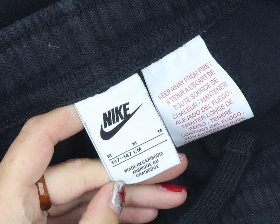 Nike Boys Black Jogger Activewear Trousers Age 11 Years Cotton Blend