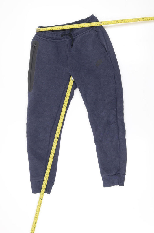 Nike Boys Blue Jogger Sweatpants Size 11 Years Cotton Blend Activewear