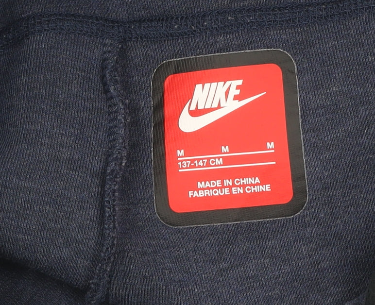 Nike Boys Blue Jogger Sweatpants Size 11 Years Cotton Blend Activewear