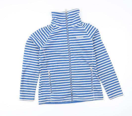 Craghoppers Women’s Blue Striped Fleece Jacket UK 10 Full Zip