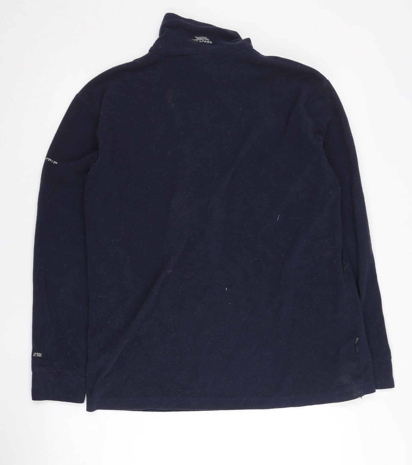 Trespass Men's Blue Fleece Pullover Sweatshirt M 1/4 Zip High Neck