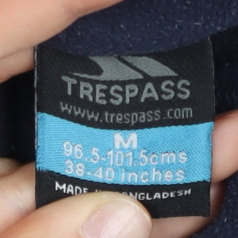 Trespass Men's Blue Fleece Pullover Sweatshirt M 1/4 Zip High Neck
