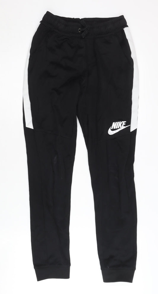 Nike Boys Black XL Jogger Trousers Cotton Blend Sportswear