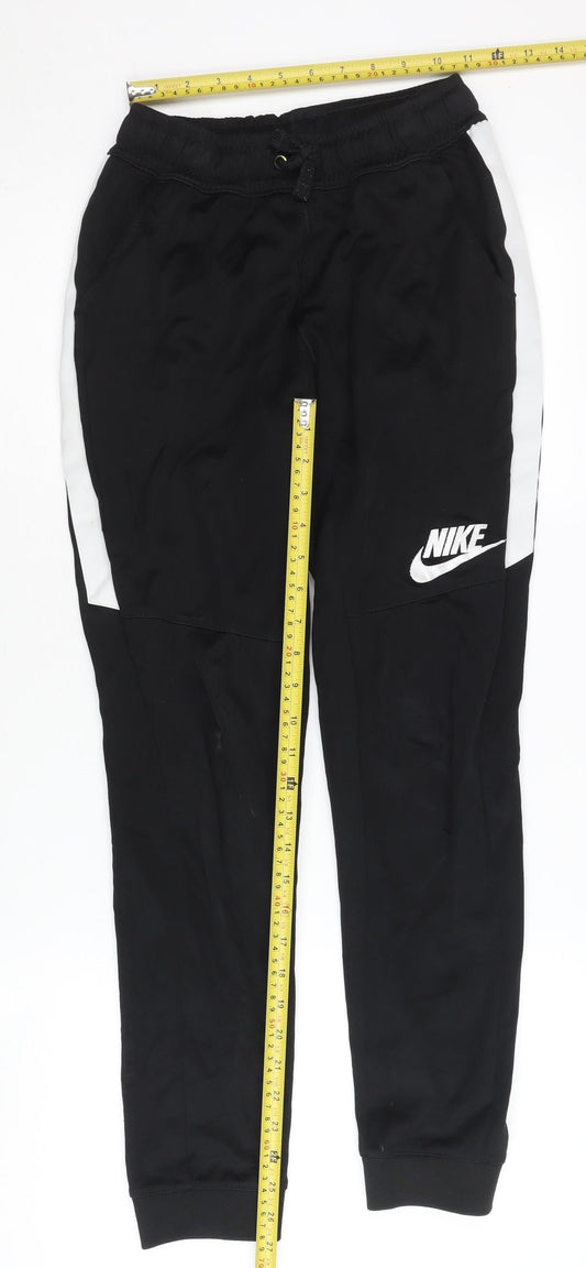 Nike Boys Black XL Jogger Trousers Cotton Blend Sportswear