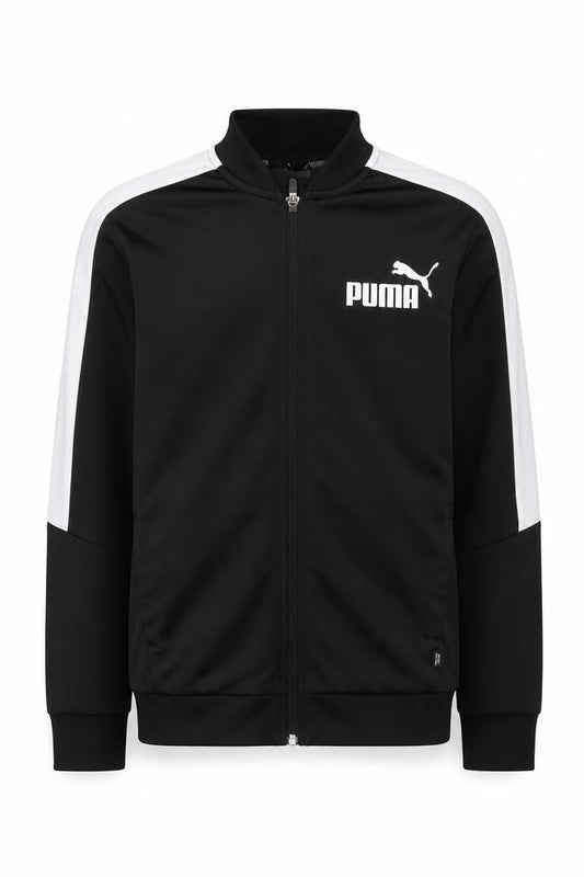 Puma Boys Black Track Jacket 13-14 Years Full Zip Lightweight Activewear