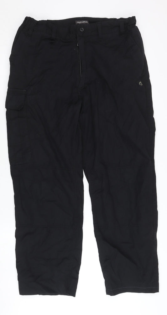 Craghoppers Mens Black 32 Walking Trousers Lightweight Hiking
