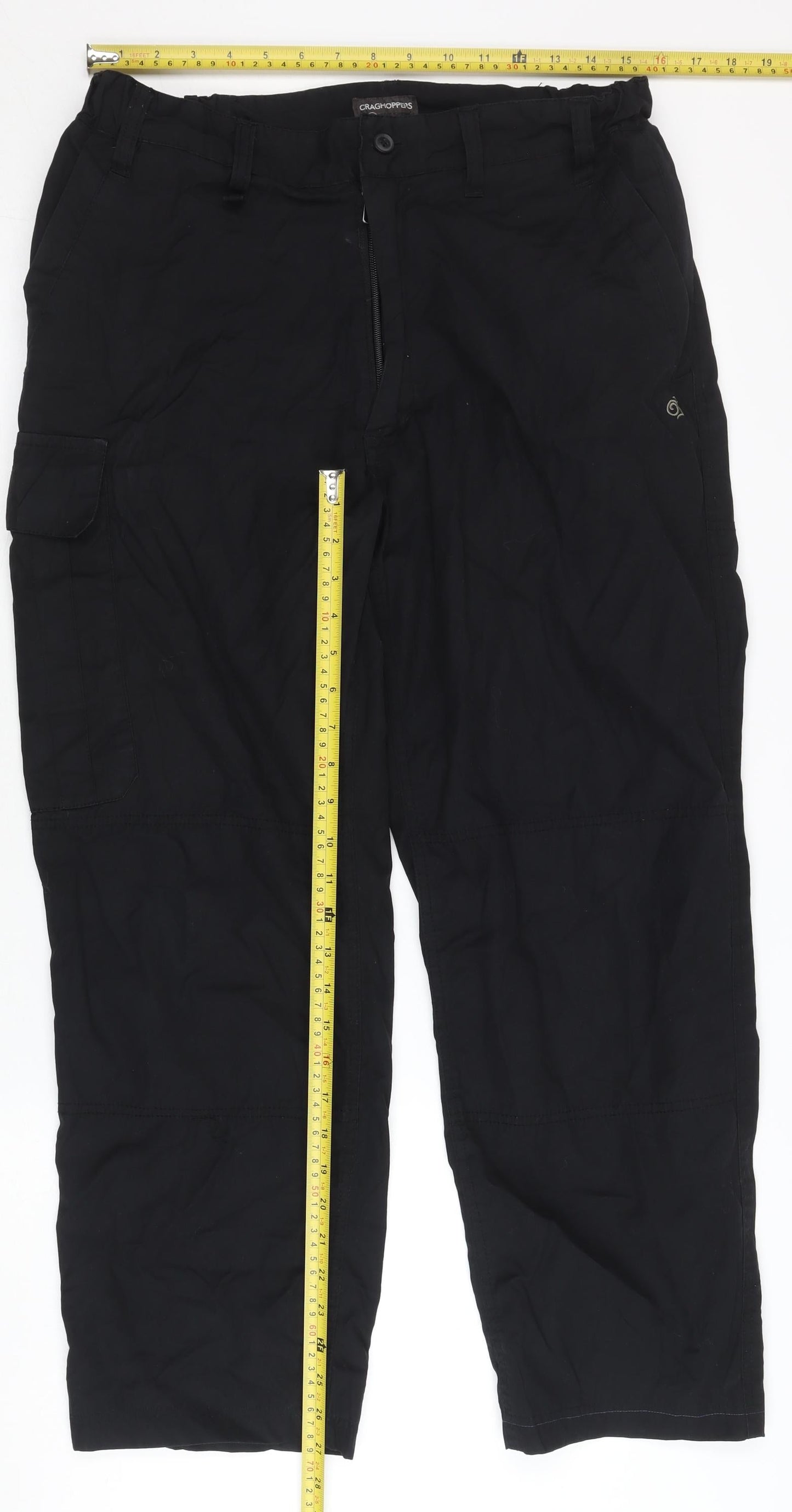 Craghoppers Mens Black 32 Walking Trousers Lightweight Hiking