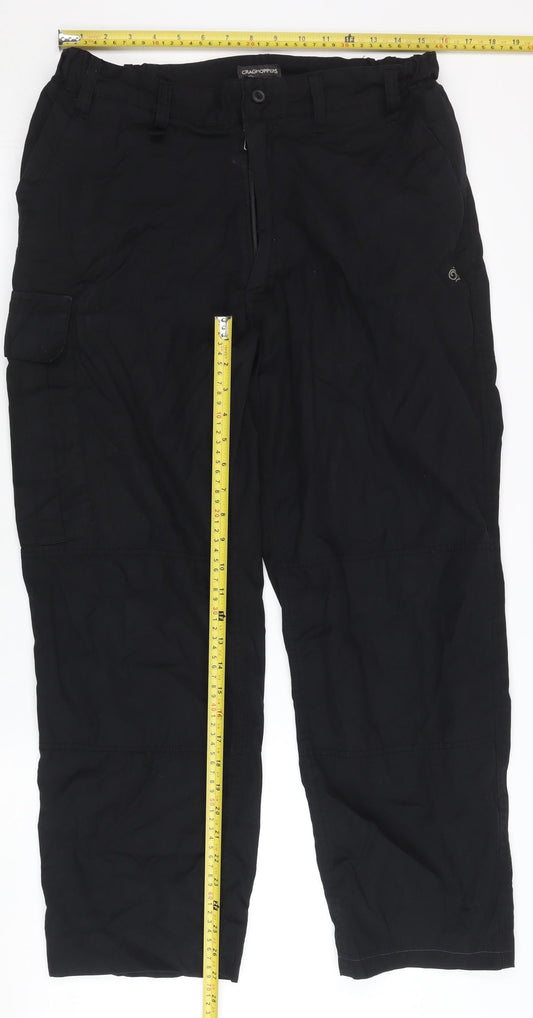 Craghoppers Mens Black 32 Walking Trousers Lightweight Hiking