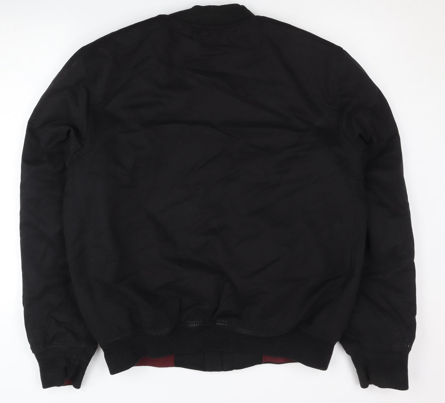 Jack Wills Mens Black Bomber Jacket L Cotton Blend Casual