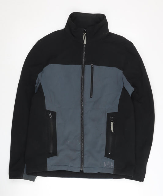 Gap Men’s Black Grey Softshell Jacket Size S Hiking Casual