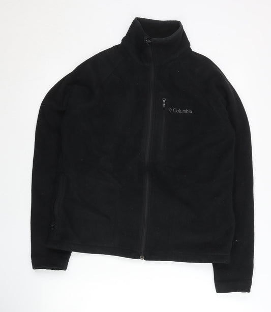 Columbia Mens Black Fleece Jacket M Full Zip Outdoor Hiking