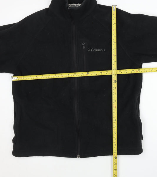Columbia Mens Black Fleece Jacket M Full Zip Outdoor Hiking