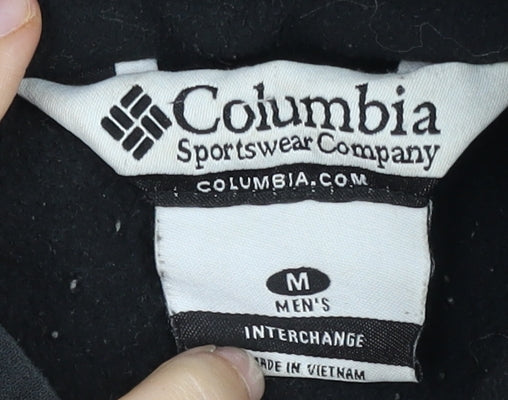 Columbia Mens Black Fleece Jacket M Full Zip Outdoor Hiking